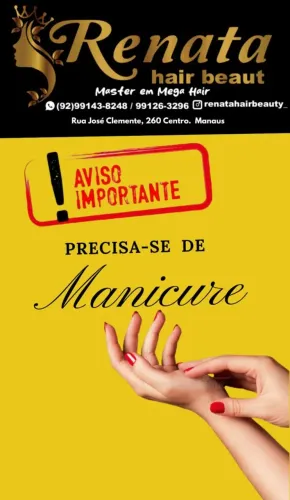 Estamos contratando profissionais em manicure
