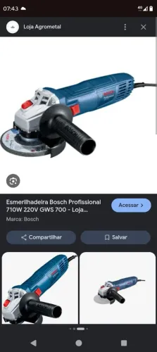 Esmerilhadeira/lixadeira bosh pra vender ligeiro 