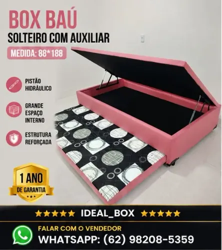 BASE BOX BAU SOLTEIRO C/AUXILIAR 88*188