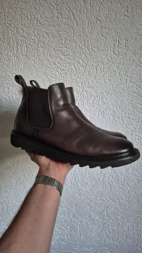 Bota de couro marrom café genuíno Coronello 42