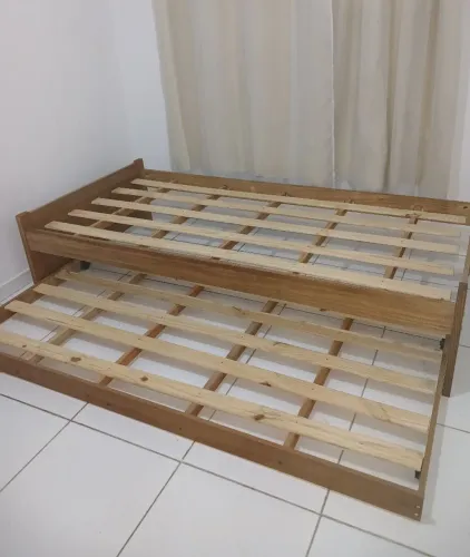BICAMA BIBOX SOLTEIRO EM MADEIRA 