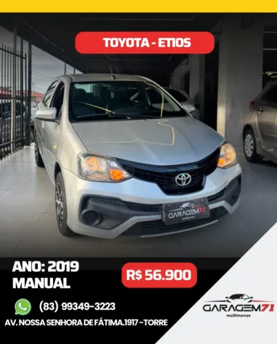 Toyota Etios X 1.3 Flex 16V 5P Mec. 2019