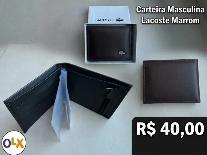 Carteira Masculina Marrom c/ Caixa - Nova (Peça Única!)