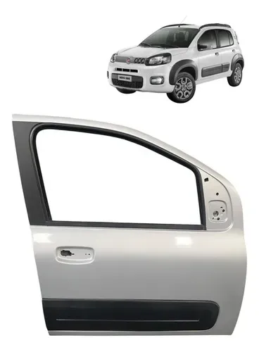 Porta Dianteira Direita Fiat Uno Way 2014 Dianteira Direito Prateado