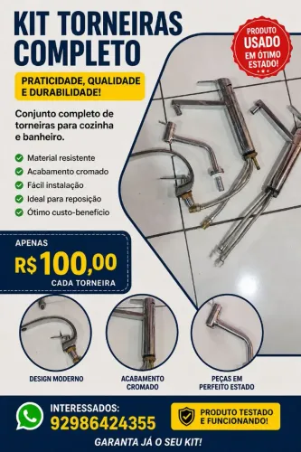 Torneiras inox 100