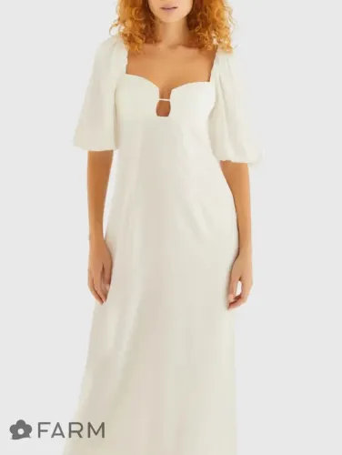 Vestido farm liso branco