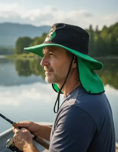 Chapéu Australiano Pescador Proteção Nuca Uv Ajustável