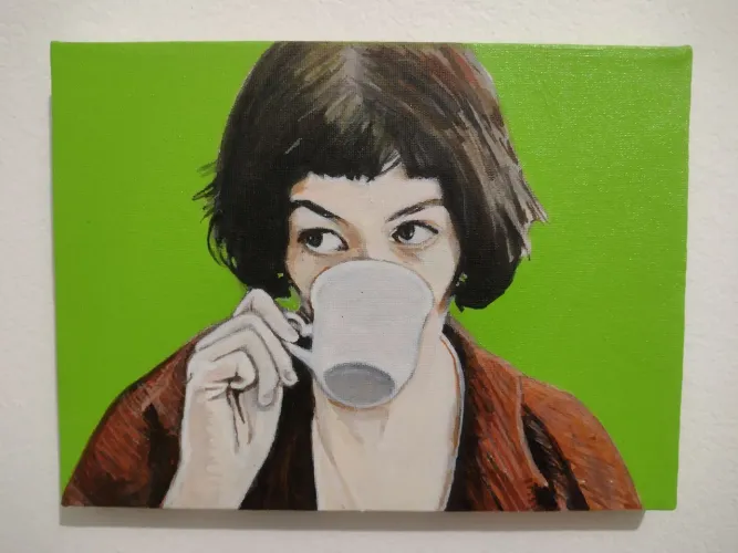 Pintura acrílico sobre tela 15x20 cm Amélie Poulain