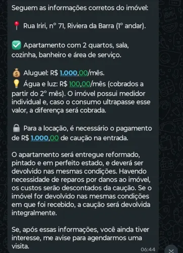 Aluga-se apartamento