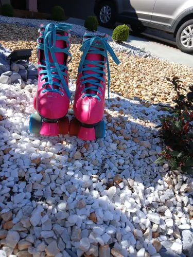 Patins feminino tamanho 35/36 rosa (usado)