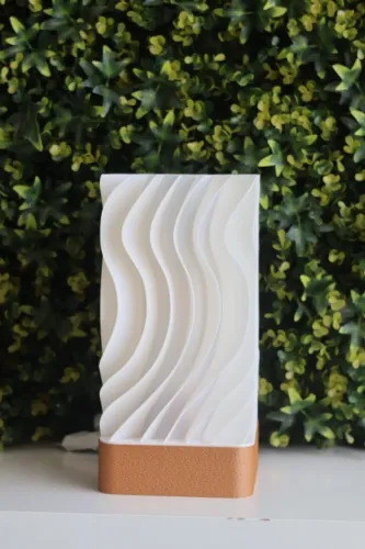 Luminária de mesa waves abajur decorativo