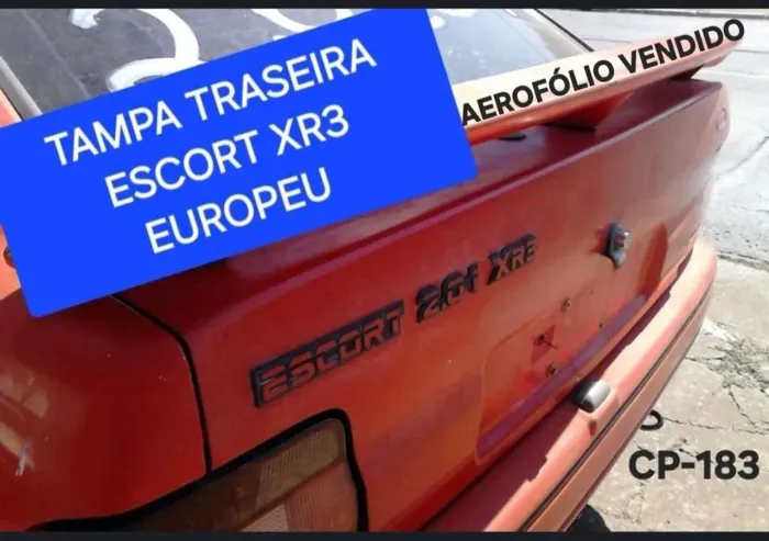 TAMPA TRASEIRA ESCORT XR3 EUROPEU 93 A 96 LISA (CP-183)