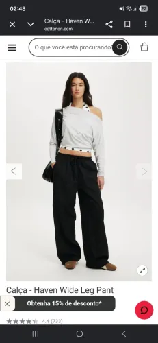 Cotton On - Calça Haven Wide Leg Pant - tam 34