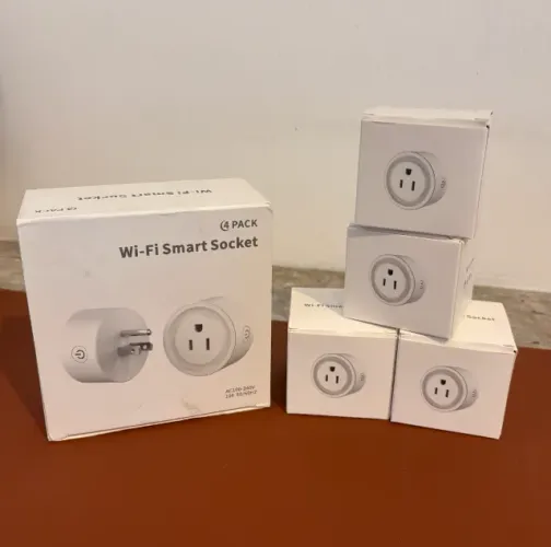 Tomada inteligente wi-fi socket pack com 4 - ac100-240v