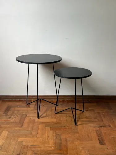 Mesas de Canto Preta (Conjunto de 2)