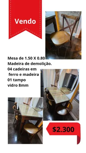 Mesa de Madeira demolição completa