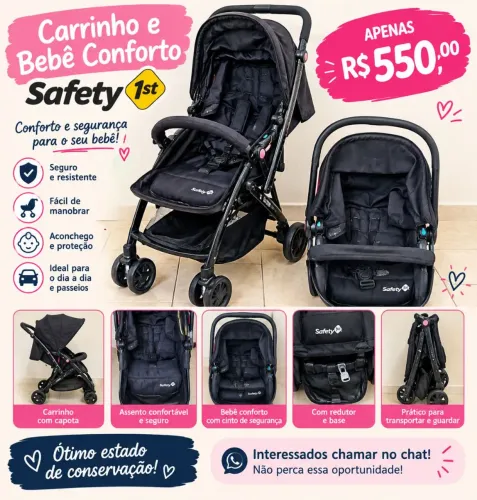 ? Carrinho + Bebê Conforto Safety 1st à venda