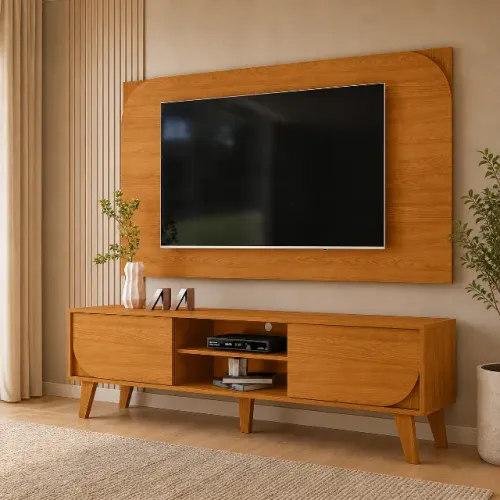 Oferta Rack com painel para tvs de ate 65 polegadas GETT MOVEIS