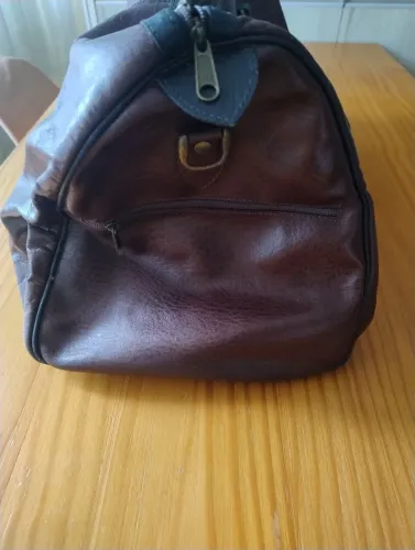 Bolsa de viagem em couro legítimo