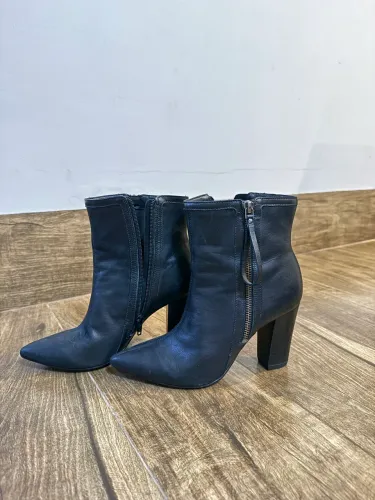 Bota de couro preta 35 - arezzo