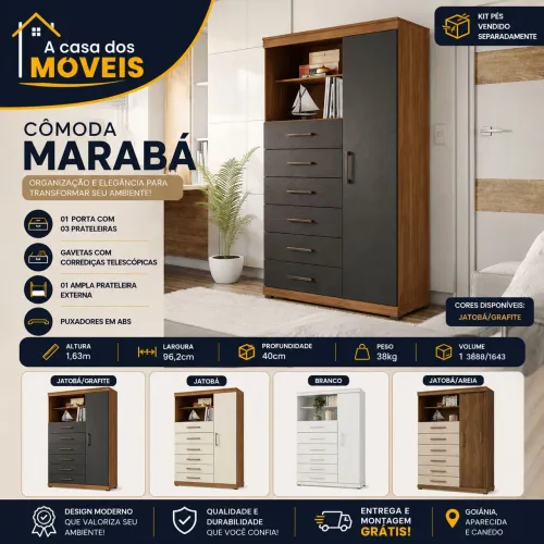 Cômoda Marabá 96cm