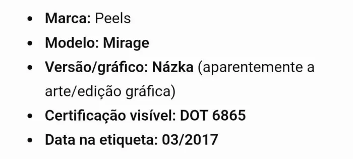 Capacete semi-novo