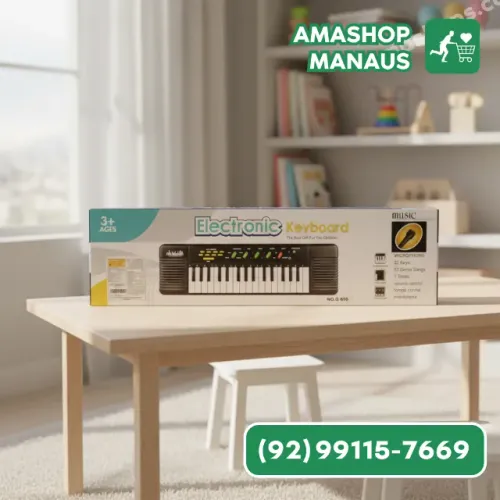 Teclado Musical de Brinquedo - Estimula a Criatividade Infantil