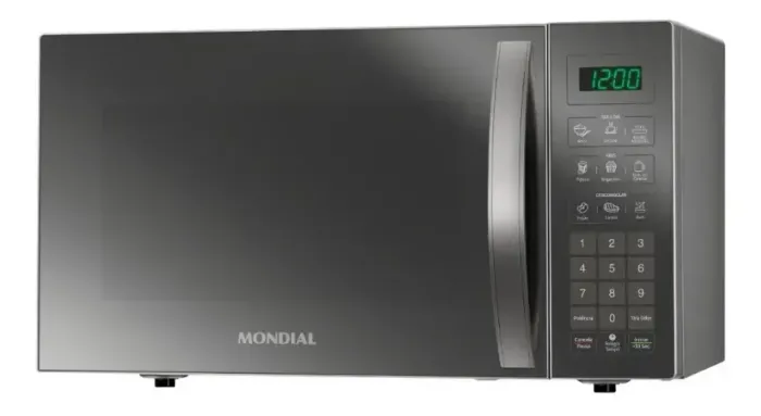 02 micro-ondas mondial 34 litros - porta espelhada