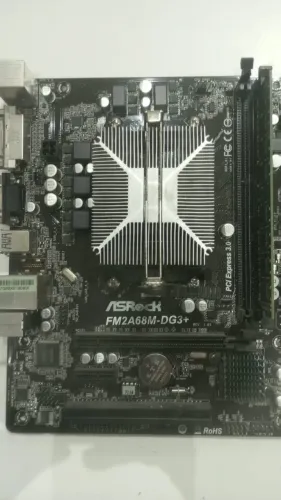 Placa Mãe Asrock FM2A68M-DG3+ com Processador AMD A4 4000 FUNCIONANDO 100% ... TESTADO