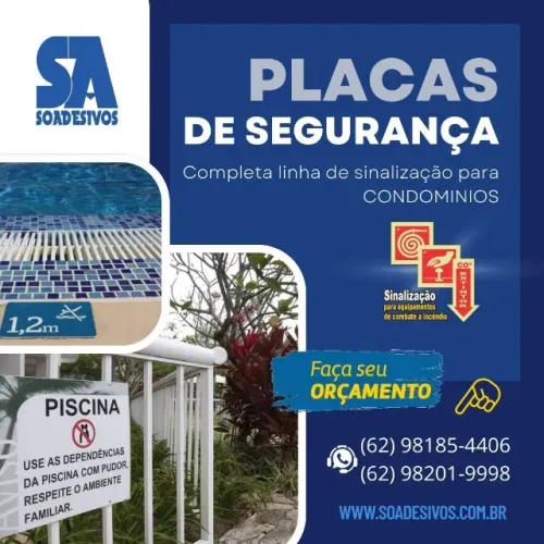 PLACAS DE SINALIZAÇÃO PARA CONDOMINIOS