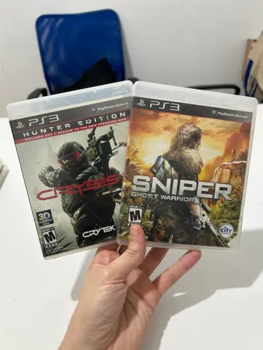 Lote Jogos Ps3 Crysis 3 e Sniper Ghost Warrior Ps3 Originais