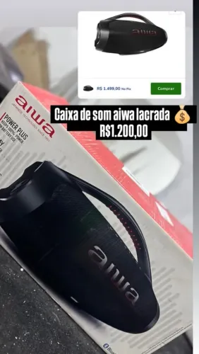 Caixa de som aiwa lacrada 
