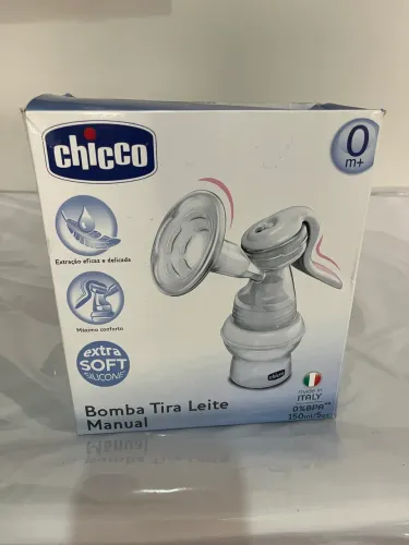 Bomba de tirar leite manual CHICCO extra soft silicone NUNCA USADA