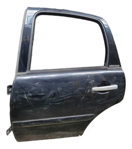 Porta Traseira Esquerda Citroen C3 2002 A 2012 Preto Traseira Esquerdo Preto