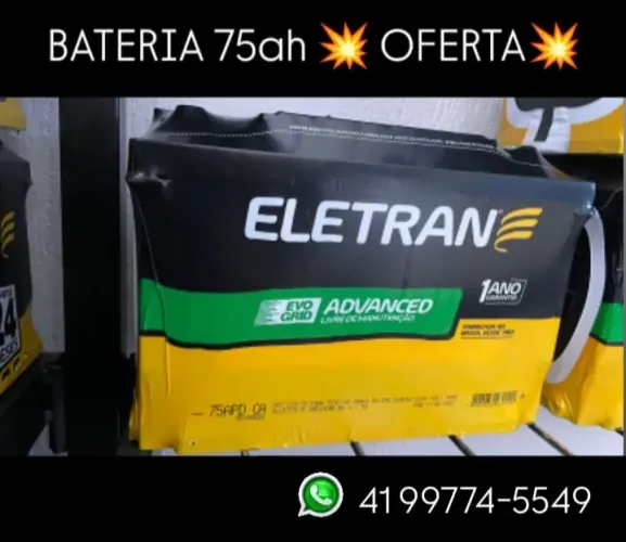 Bateria 75ah novas 1 ano de garantia