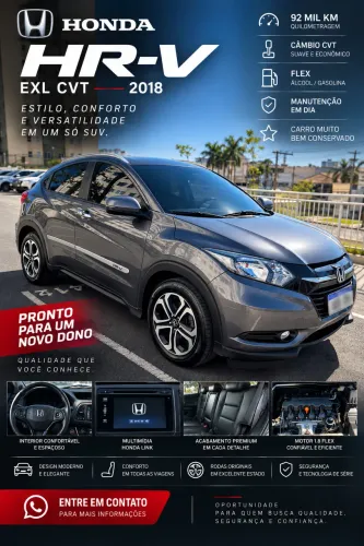 Honda HR-V EXL 1.8 Flexone 16V 5P Aut. 2018