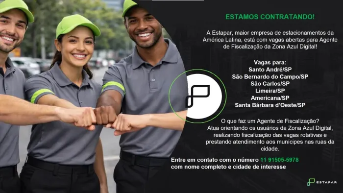 Vagas de Agente de fiscalização - Estapar