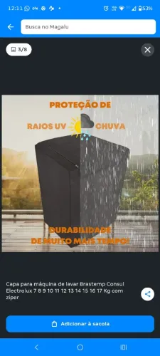 Capa para máquina franelada