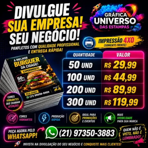 Panfletos 10x14  - 4x0