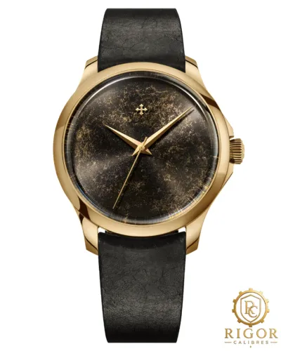 Relógio Venezianico Redentore Bronzo 1221555 Mostrador de Latão Envelhecido 40mm Couro