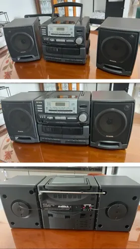 Aparelho de Som Portátil Mini System Boombox Aiwa CA-DW305
