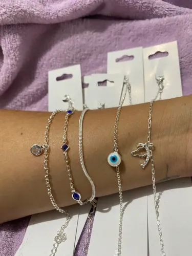 Kit pulseiras femininas em prata 925