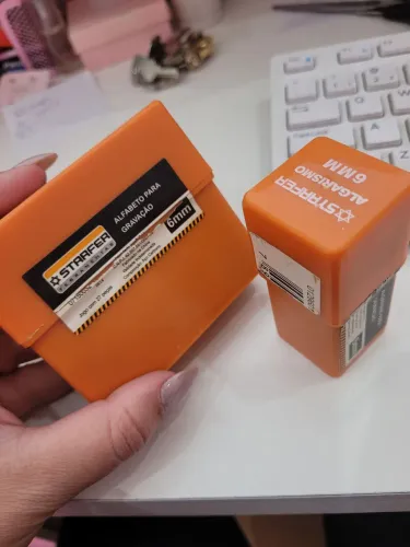 Kit de punção 6mm números e letras 36 peças 