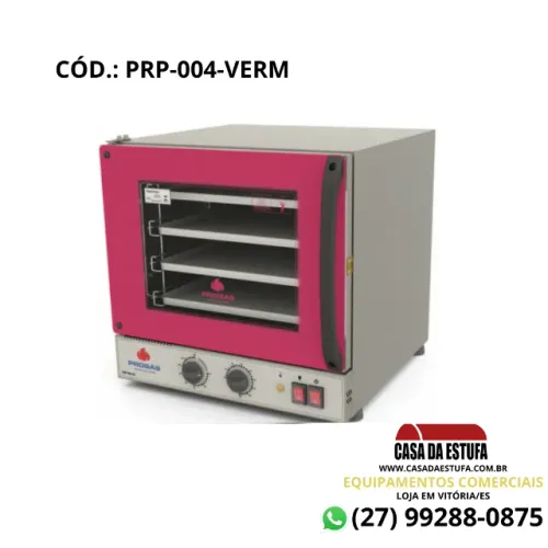 Forno Convecção Turbo Elétrico Industrial Progás Fast Oven G2 4 Esteiras 56L PRP-004 Verme