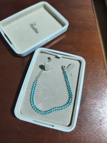 Pulseira Riviera com zircônia azul claro Pratafina