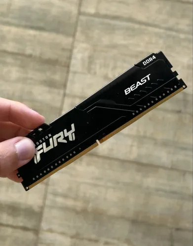 Memória RAM Kingston Fury Beast, 8GB, 3200MHz, DDR4, CL16, Preto - KF432C16BB/8