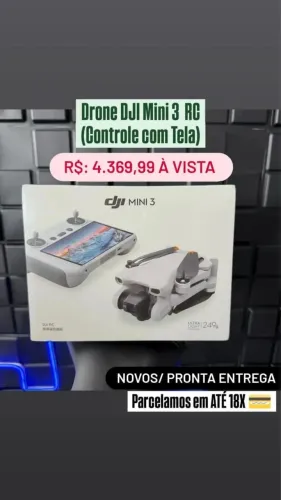 Drone Dji Mini 3 RC COM TELA(Novos) Pronta Entrega