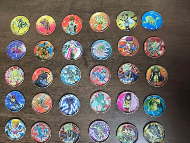 Lote 30 Tazos Metálicos Yu-Gi-Oh (2003)