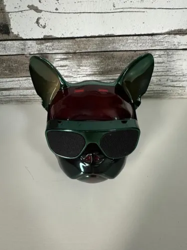 Caixa de Som Estéreo Portátil Personalizada Legal Artística Sem Fio em Forma de Bulldog