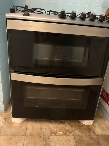 Fogão Brastemp Inox 5 Bocas com Forno e Grill